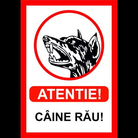 Indicator atentie caine rau